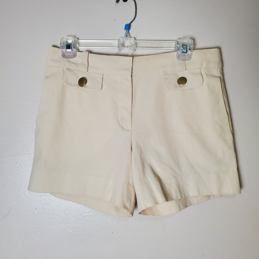 Size? Chloe Women's Ivory Cream Off White Shorts Luxury Designer Textured Preppy